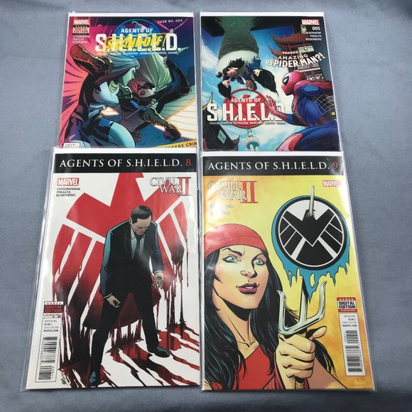 Agents of SHIELD 4 5 8 9 Marvel Comic 2016 + Origins + USA Avengers #1 Lot of 6 - Picture 2 of 3